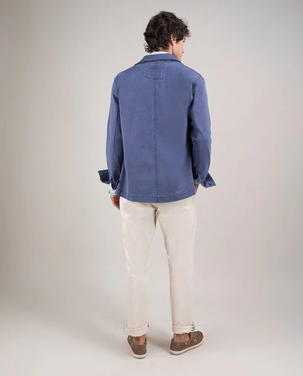 Sobrecamisa Algodón Garment Dyed Marino - Imagen 6