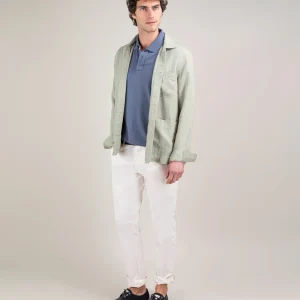 Sobrecamisa Lino Garment Dyed Verde