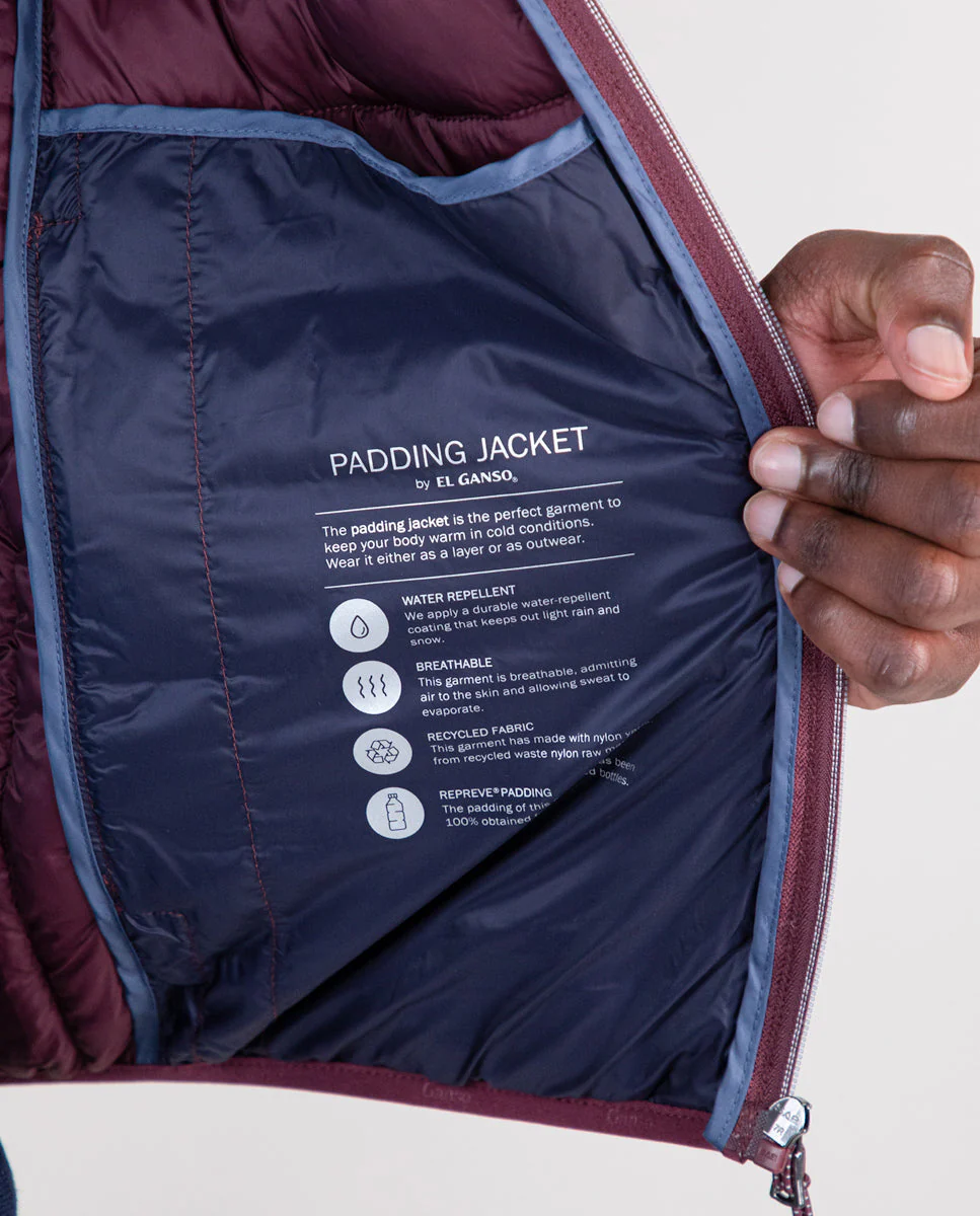 Chaqueta Acolchada Básica Berenjena - Imagen 6