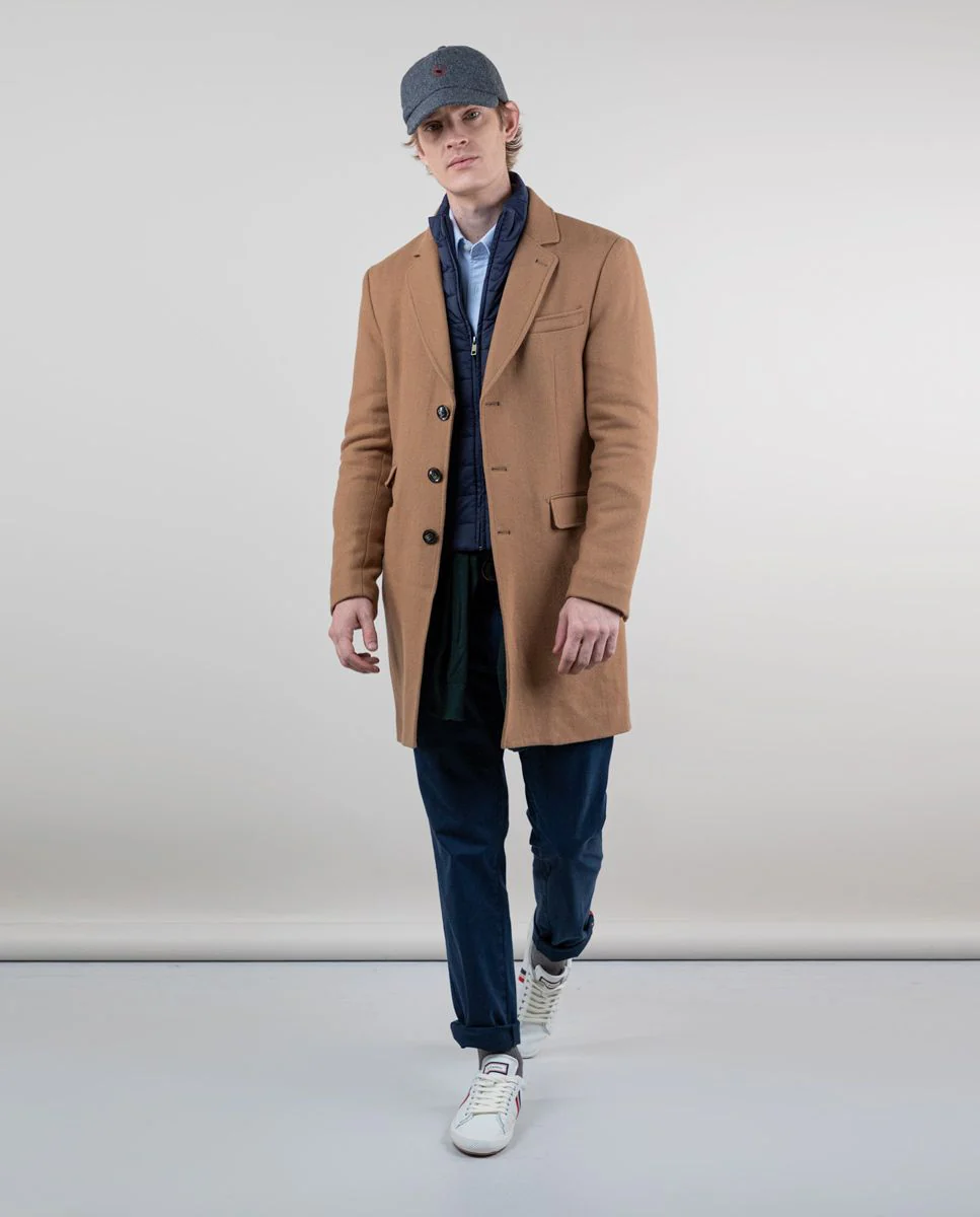 Abrigo Paño Liso Camel