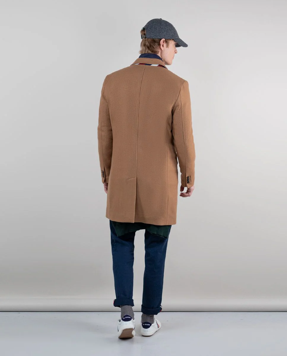 Abrigo Paño Liso Camel - Imagen 6