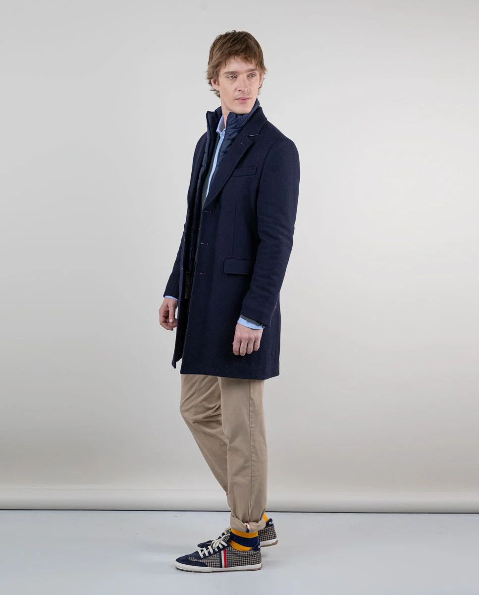 Abrigo Paño Liso Marino - Imagen 7