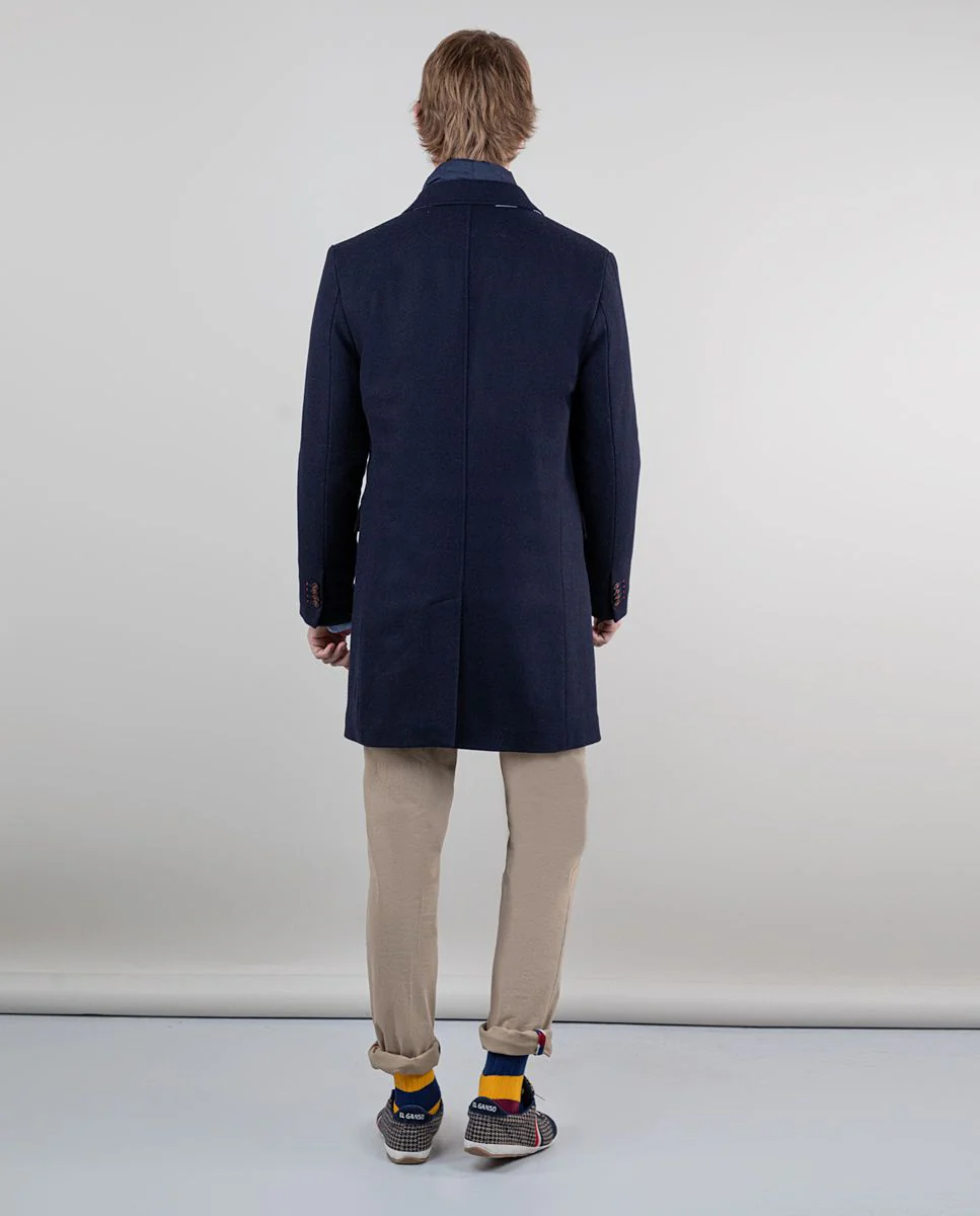 Abrigo Paño Liso Marino - Imagen 6