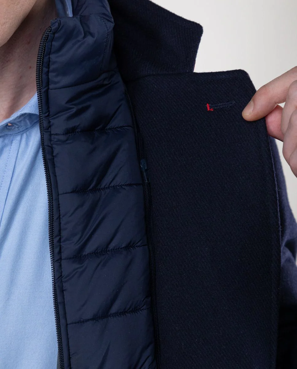 Abrigo Paño Liso Marino - Imagen 4