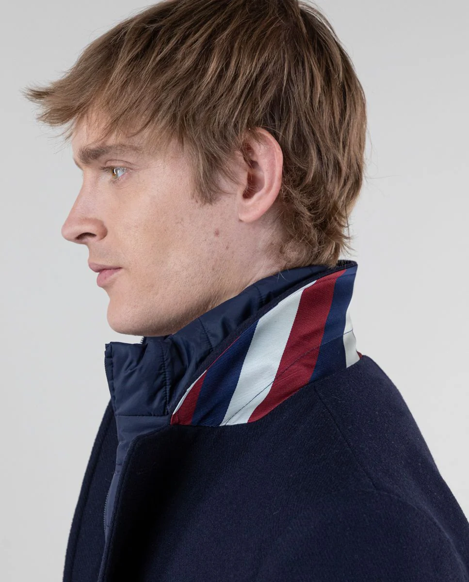 Abrigo Paño Liso Marino - Imagen 5