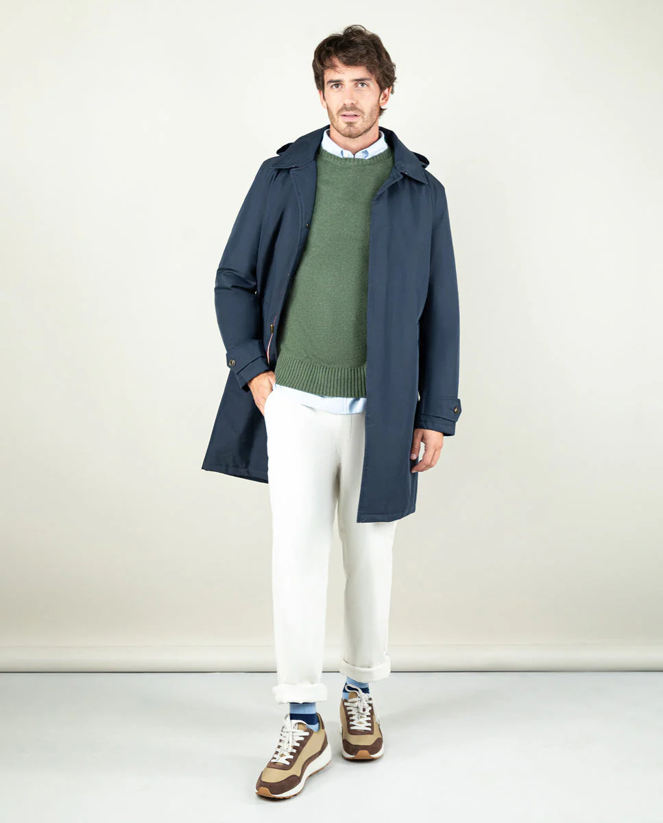 Gabardina Acolchada Marino