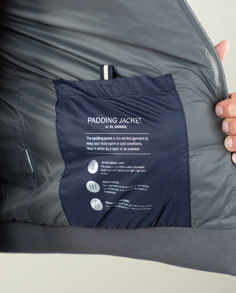 Cazadora Acolchada Mangas Neopreno Gris Marengo - Imagen 9