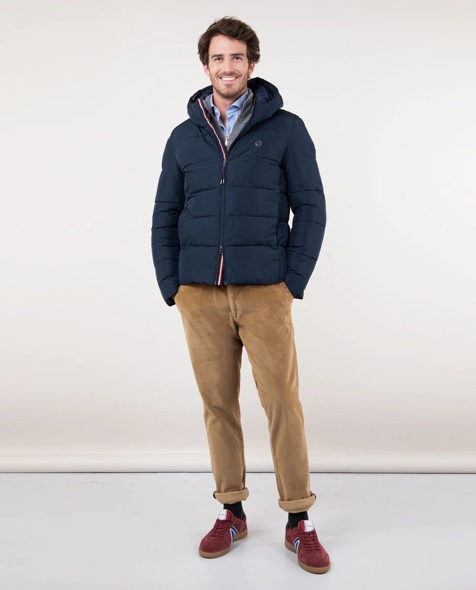 Abrigo Corto Acolchado Marino