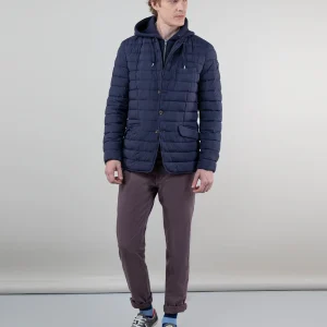 Americana Acolchada Desmontable Sudadera Marino