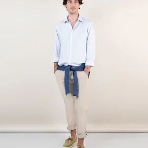 Camisa Pin Point Raya Fine Bengal Oxford Celeste