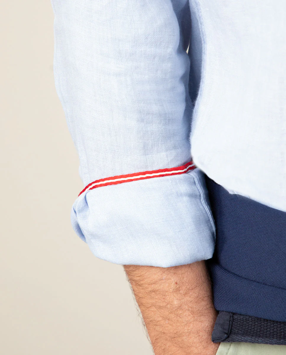 Camisa Lino Celeste - Imagen 3