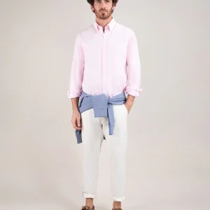 Camisa Oxford Liso Rosa