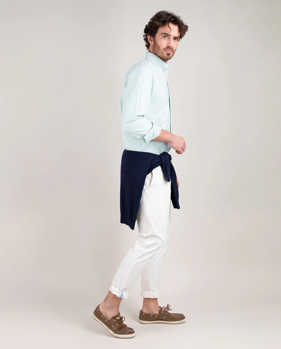 Camisa Oxford Liso Verde - Imagen 5