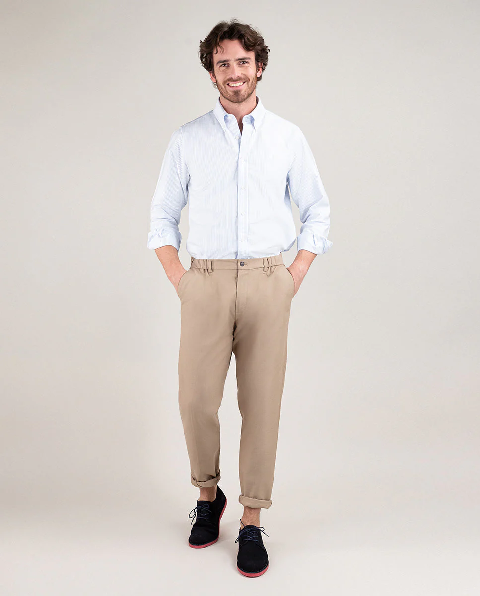 Camisa Oxford Yale Celeste