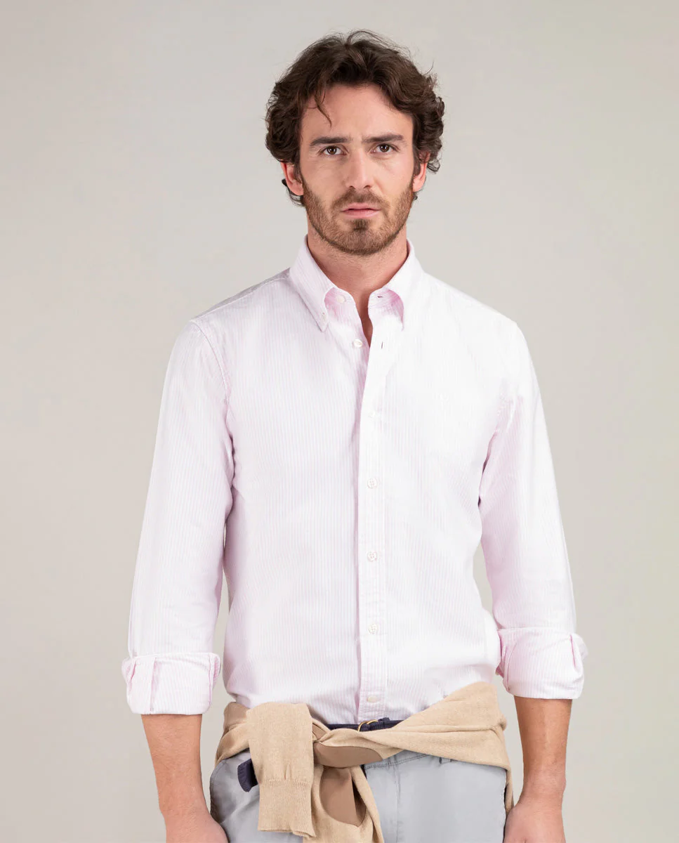 Camisa Oxford Yale Rosa - Imagen 6