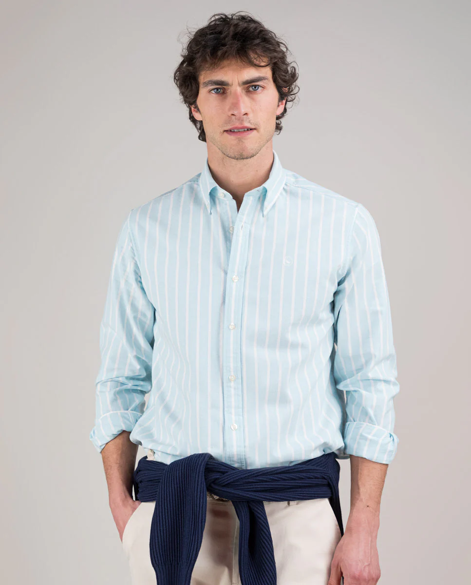Camisa Oxford Butcher Aguamarina - Imagen 7