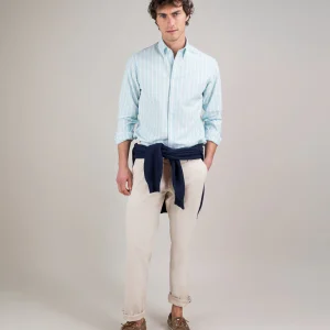 Camisa Oxford Butcher Aguamarina