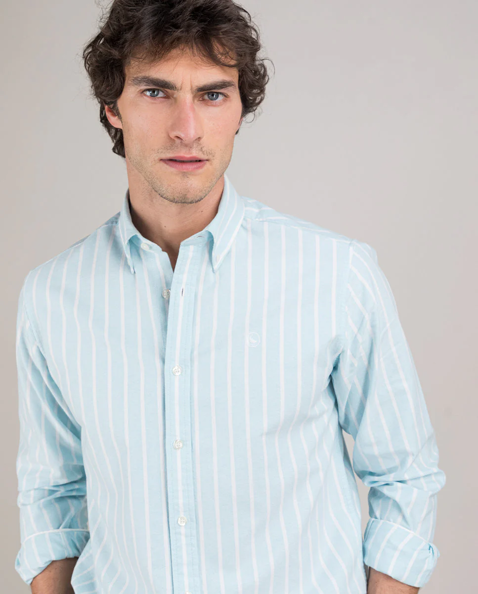 Camisa Oxford Butcher Aguamarina - Imagen 3