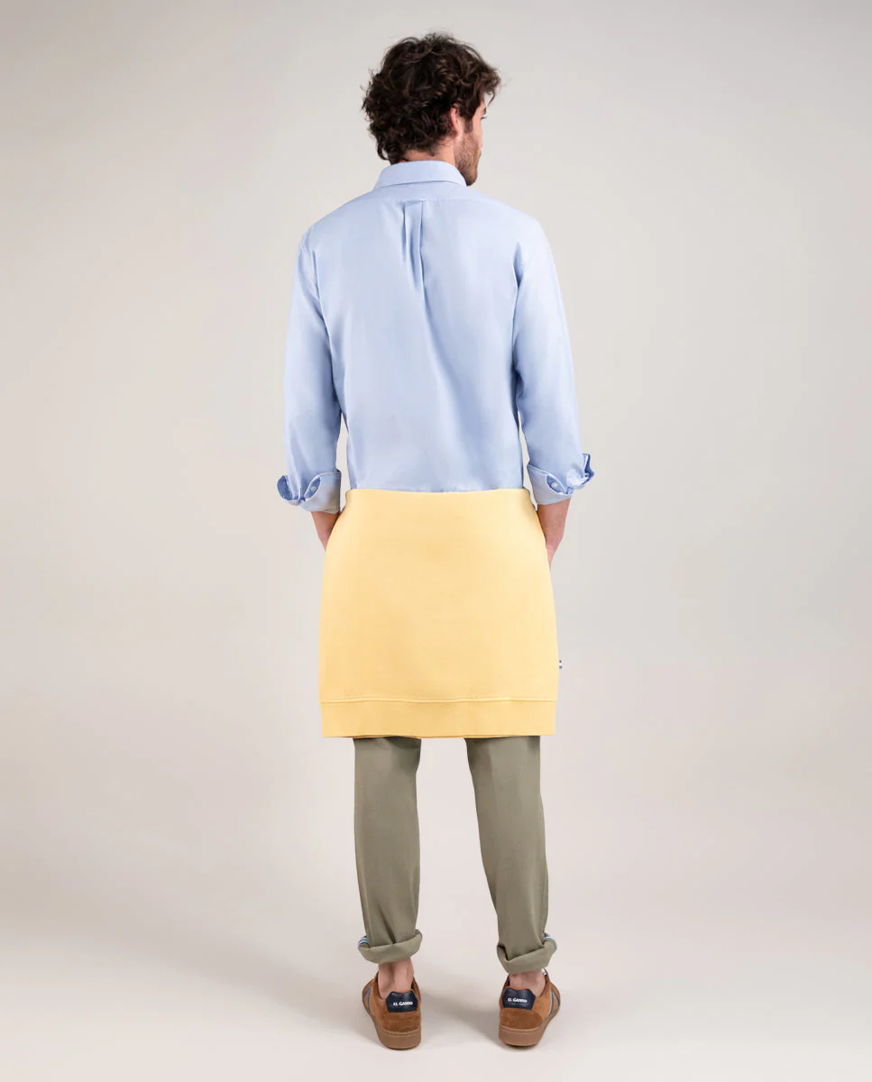 Camisa Algod贸n Garment Dyed Celeste - Imagen 4