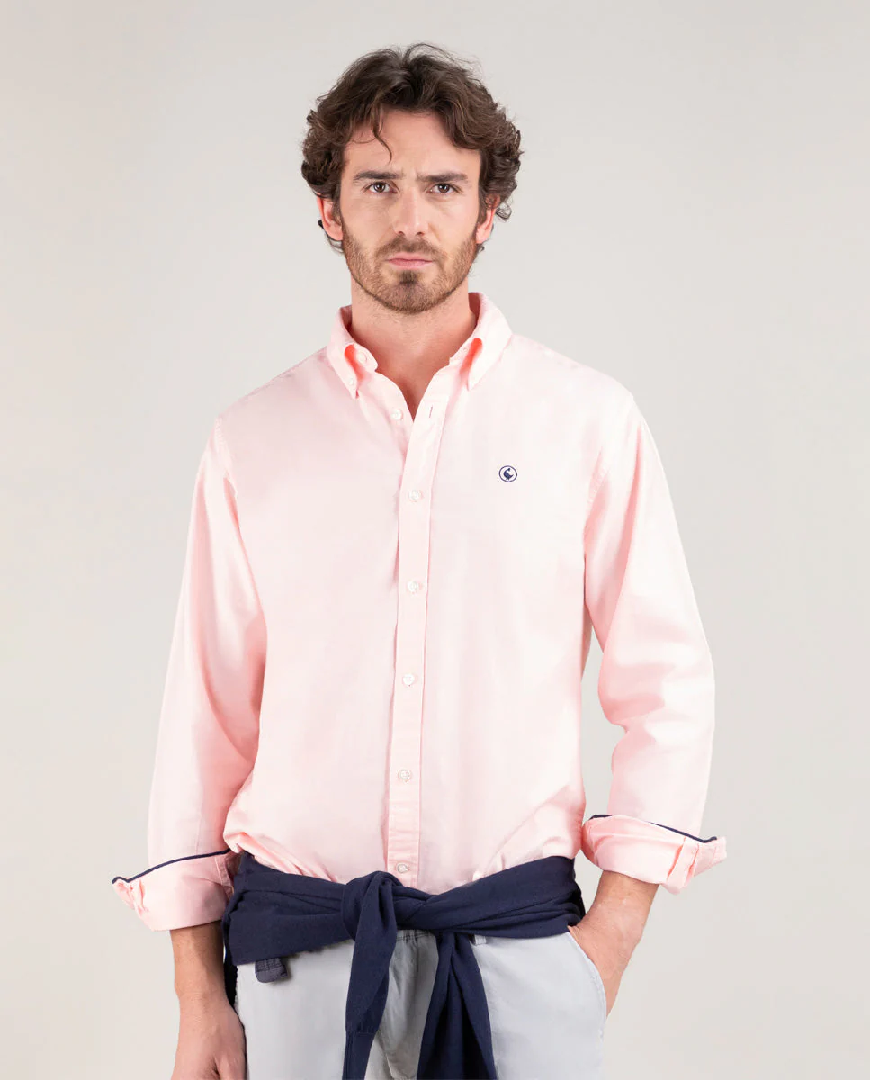 Camisa Algodón Garment Dyed Rosa - Imagen 3