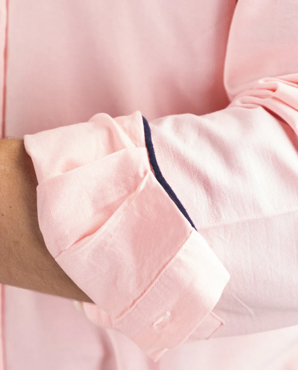 Camisa Algodón Garment Dyed Rosa - Imagen 6