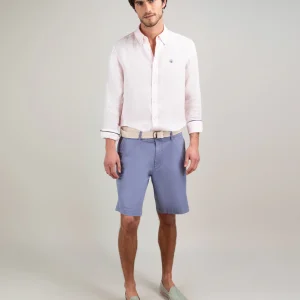 Camisa Lino Garment Dyed Rosa