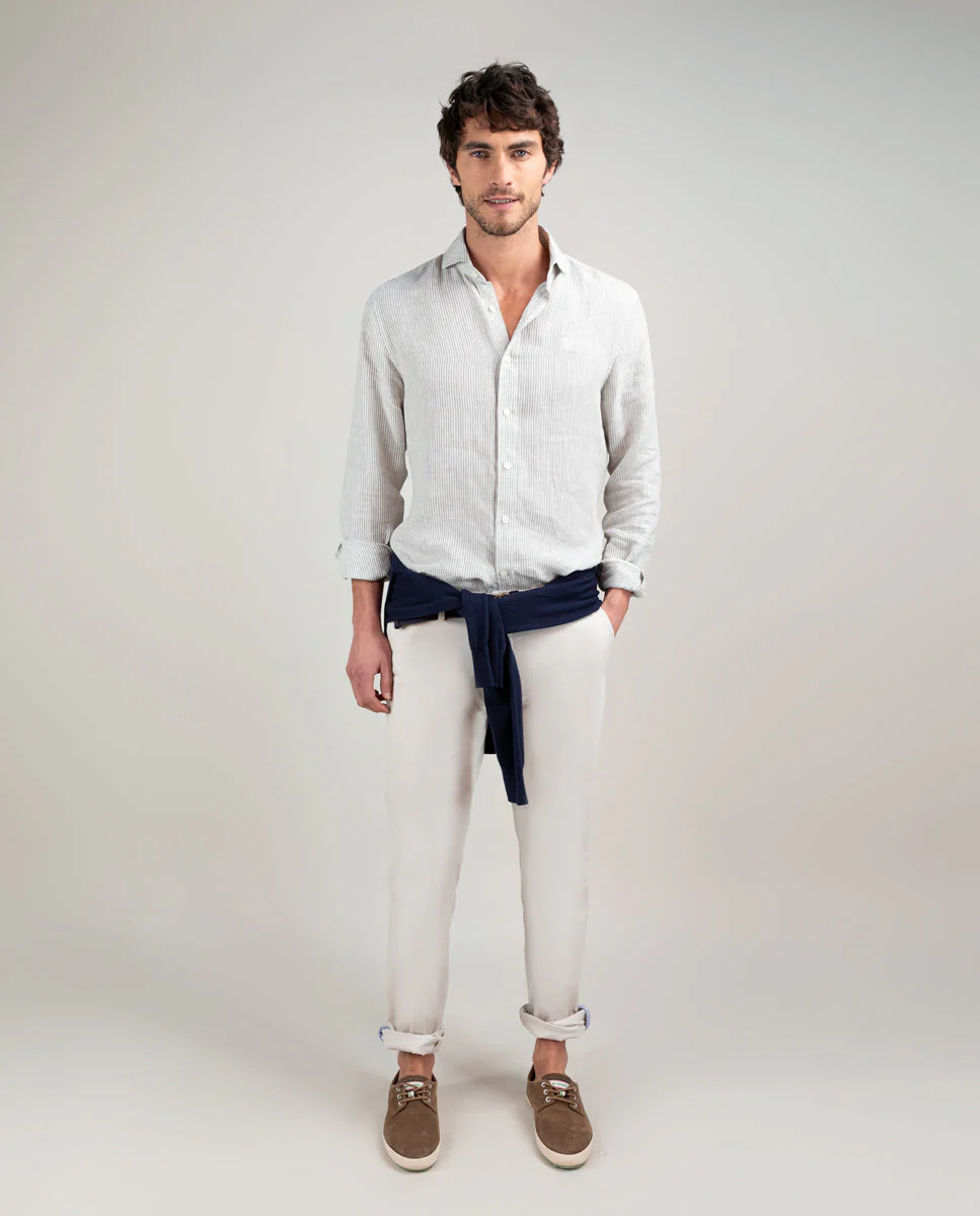 Camisa Lino Yale Verde