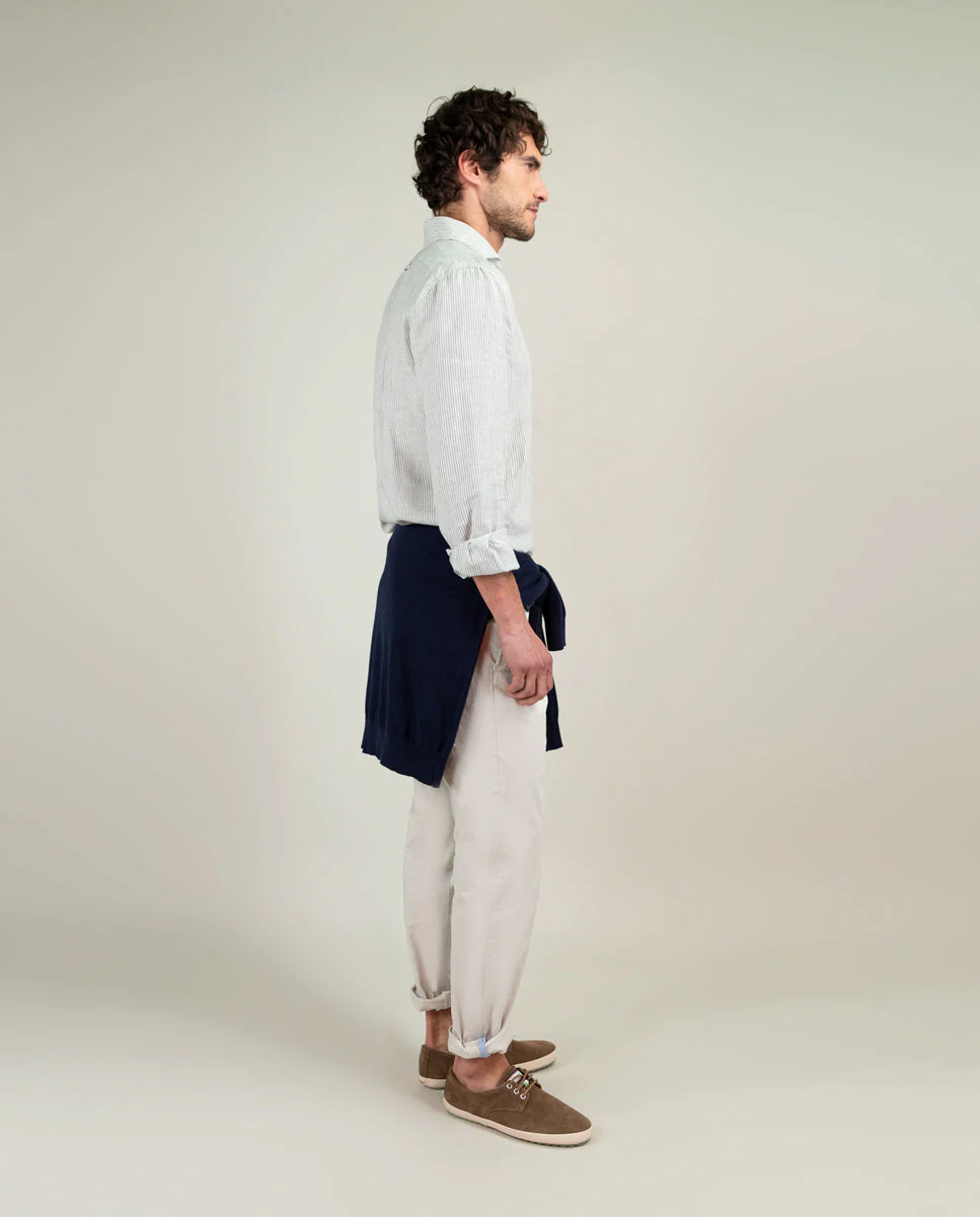 Camisa Lino Yale Verde - Imagen 3