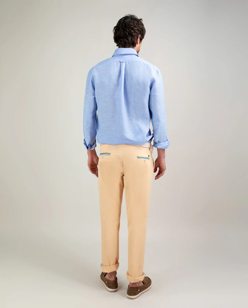 Camisa Lino Chambray Marino - Imagen 4