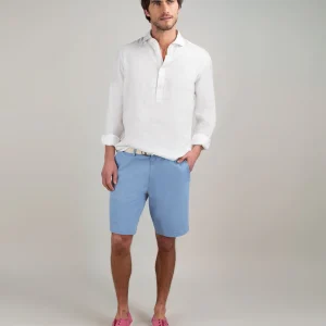 Camisa Polera Lino Blanco