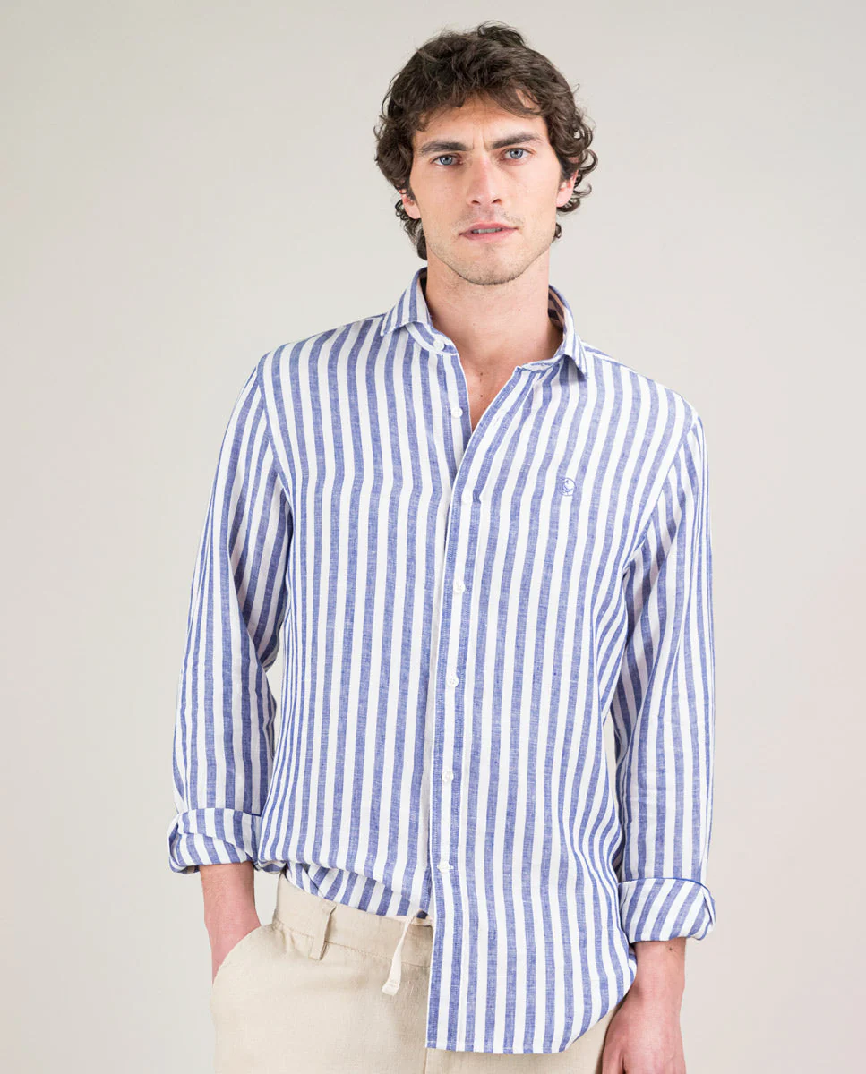 Camisa Lino Raya Kodak Azul - Imagen 5