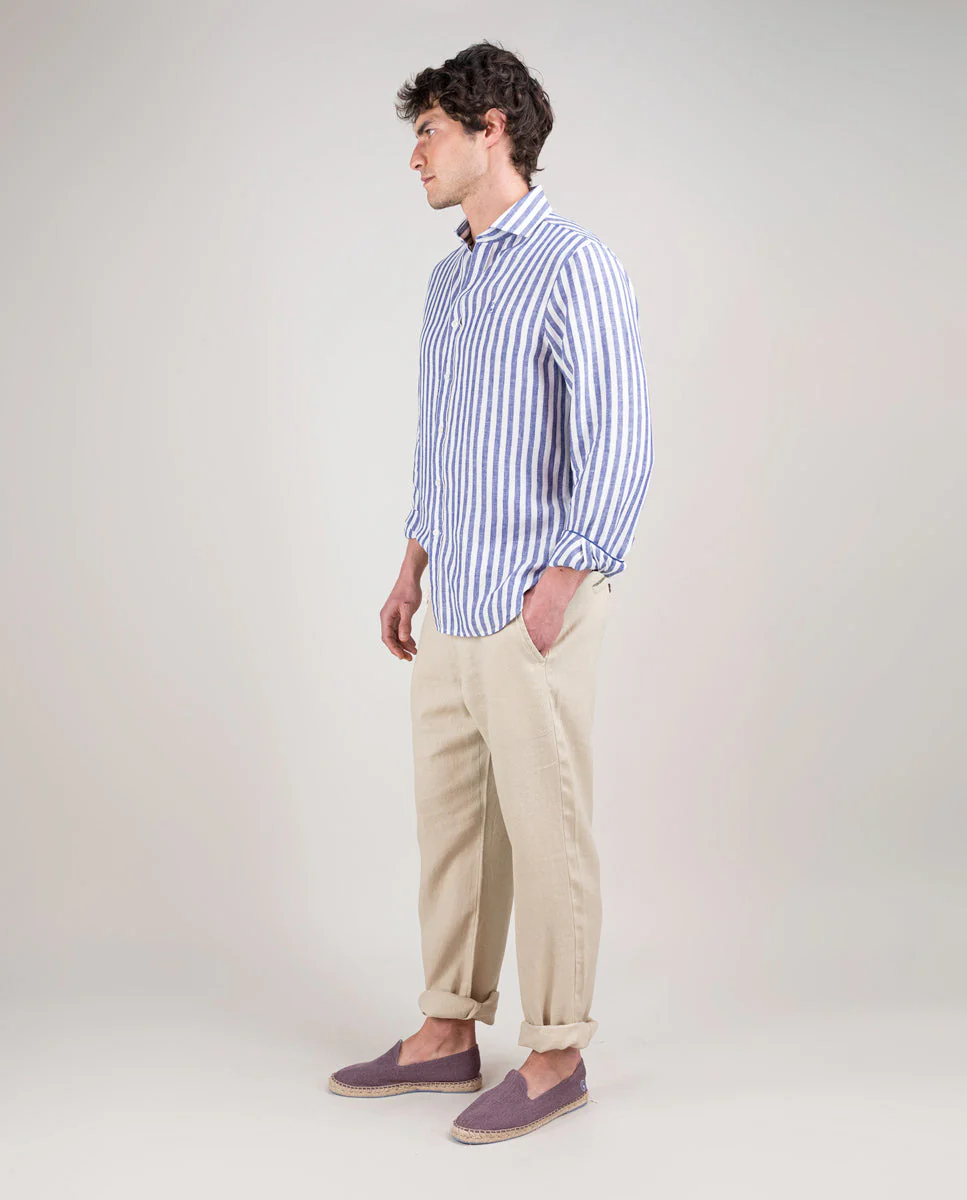 Camisa Lino Raya Kodak Azul - Imagen 3