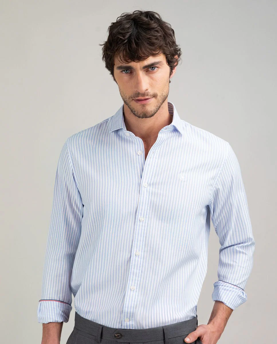 Camisa Pin Point Raya Kodak Celeste - Imagen 7