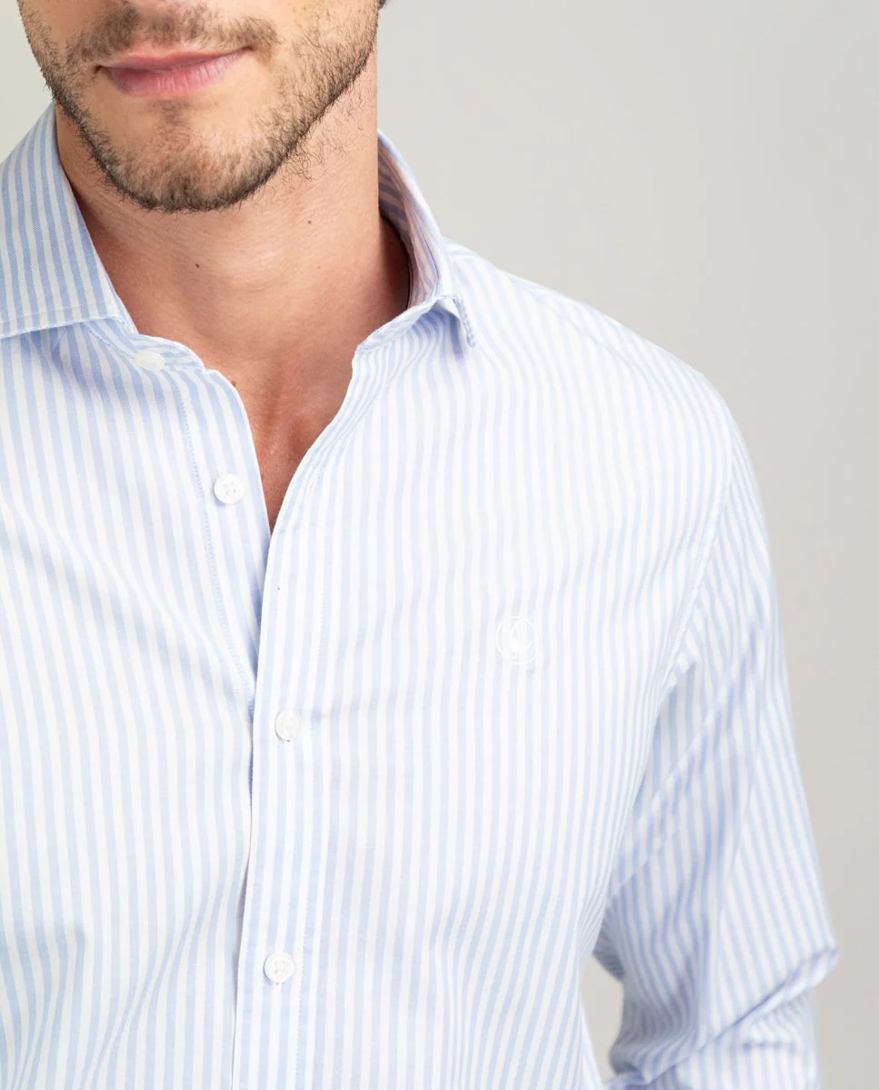 Camisa Pin Point Raya Kodak Celeste - Imagen 5