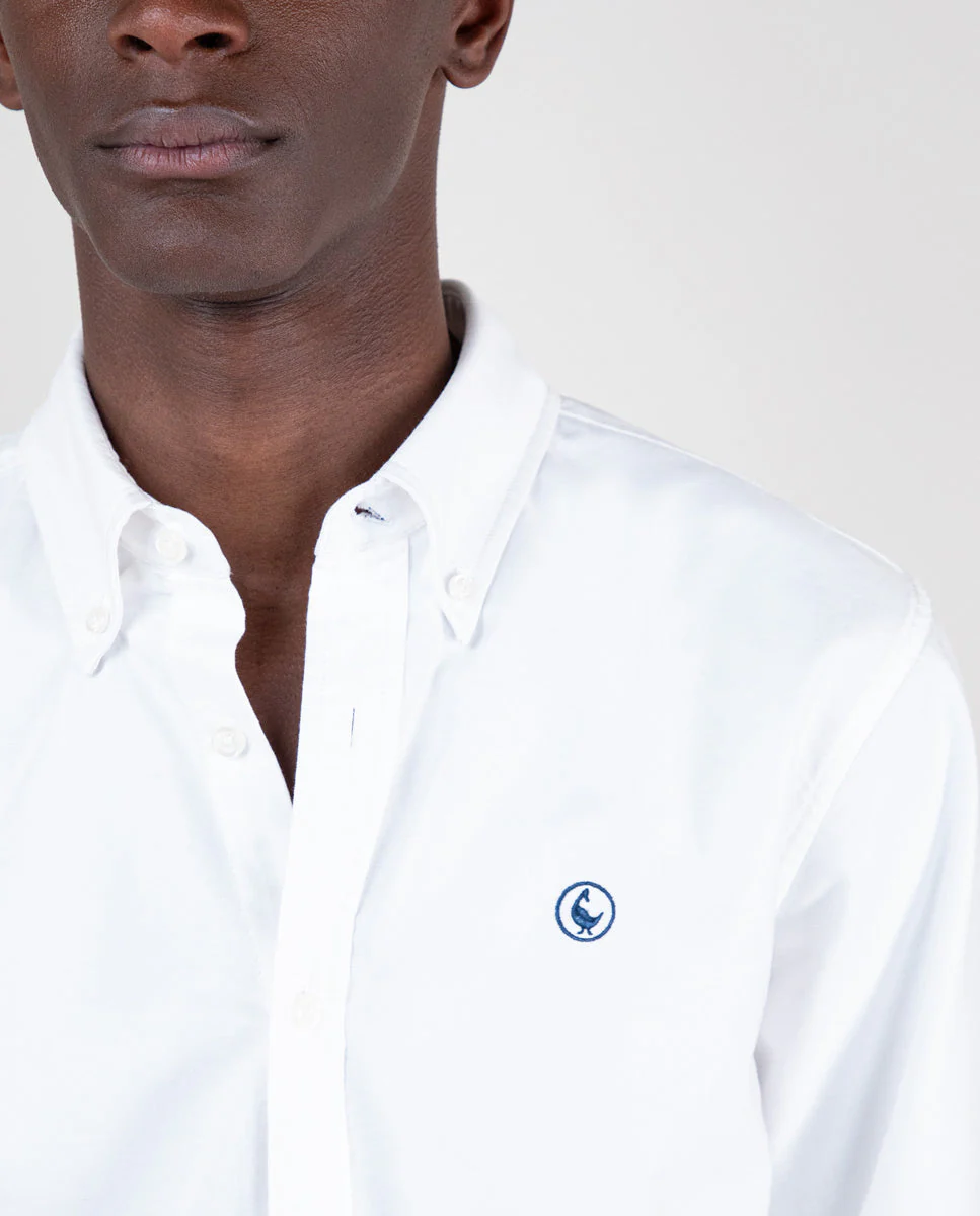 Camisa Oxford Liso Blanco - Imagen 5