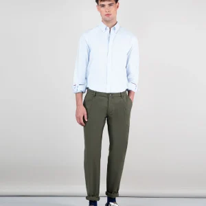 Camisa Oxford Liso Celeste