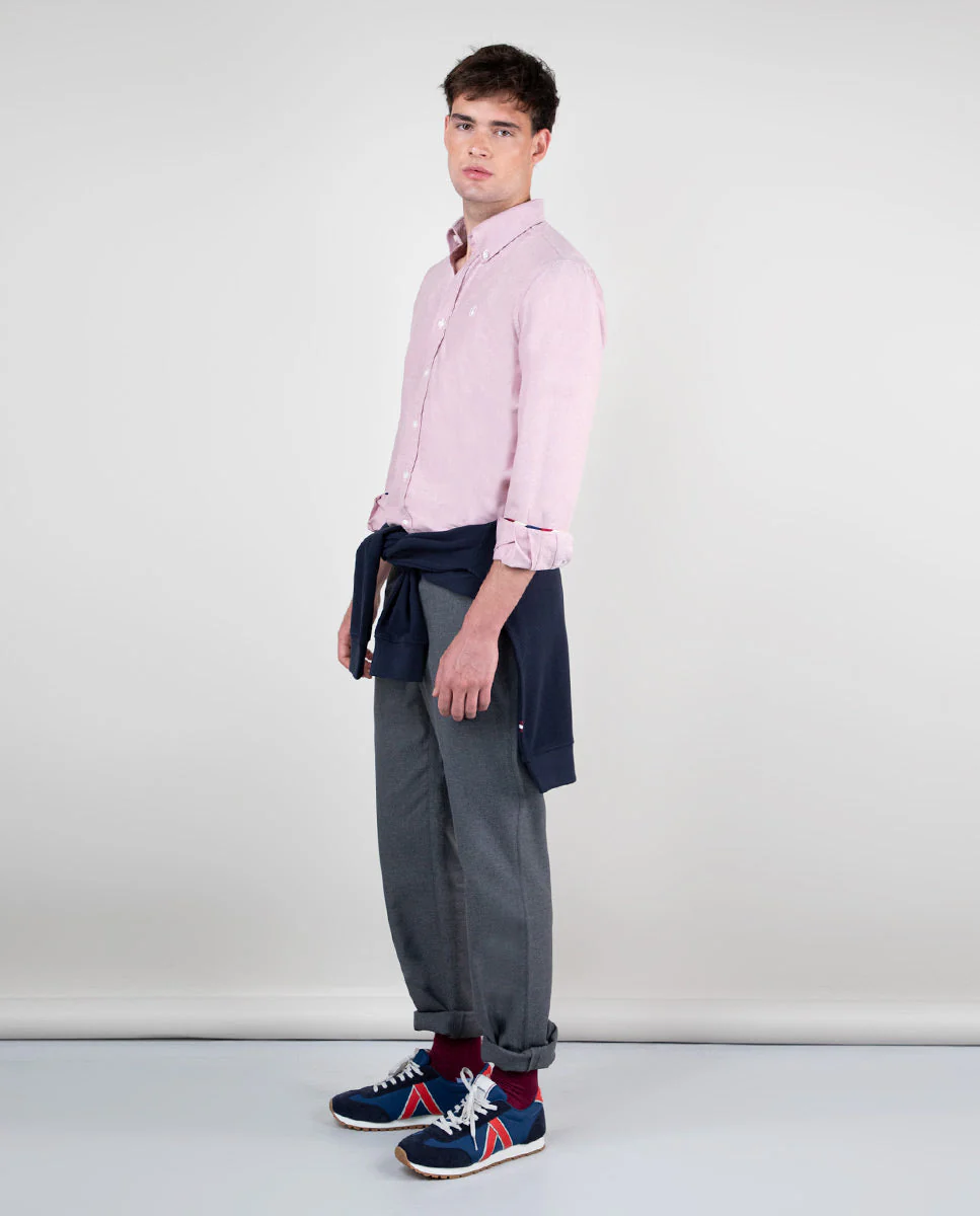 Camisa Oxford Liso Rojo - Imagen 3