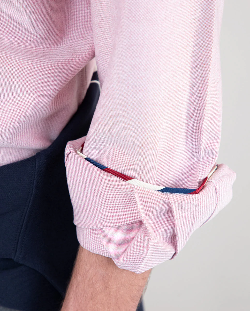 Camisa Oxford Liso Rojo - Imagen 5