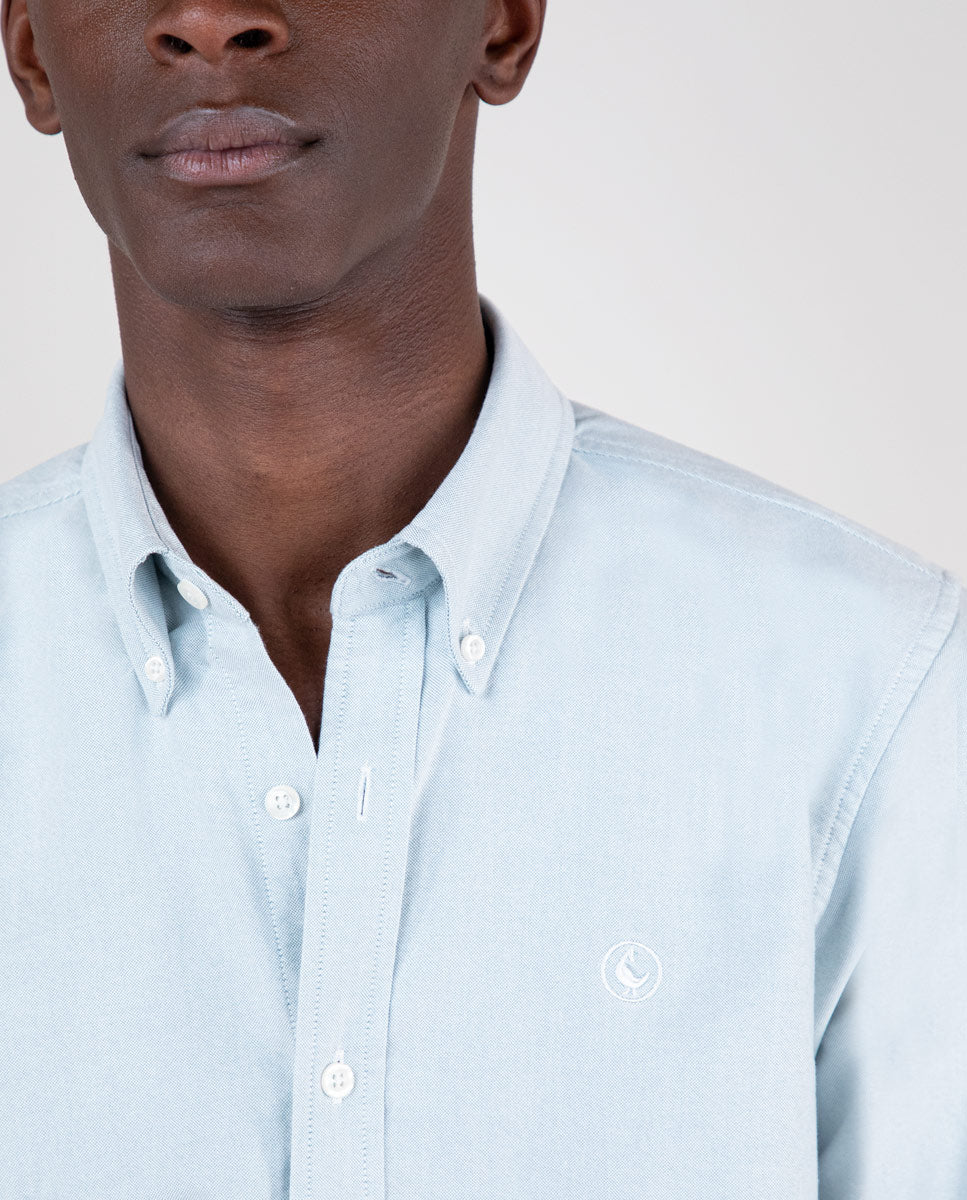 Camisa Oxford Liso Verde - Imagen 6