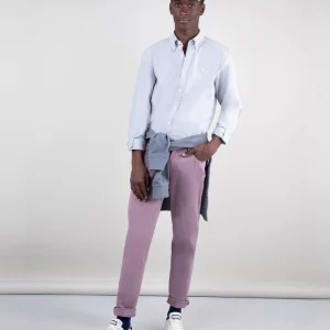 Camisa Oxford Liso Gris