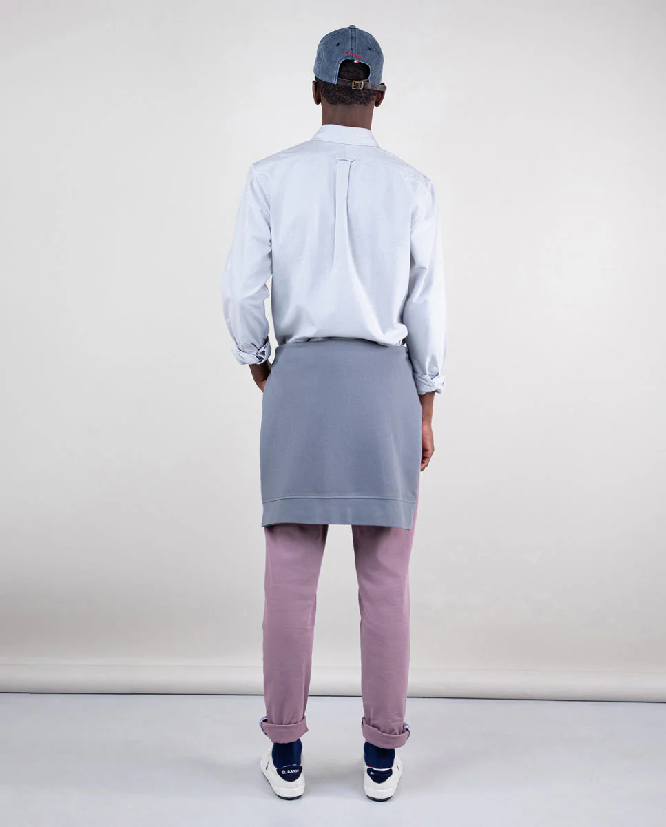 Camisa Oxford Liso Gris - Imagen 3