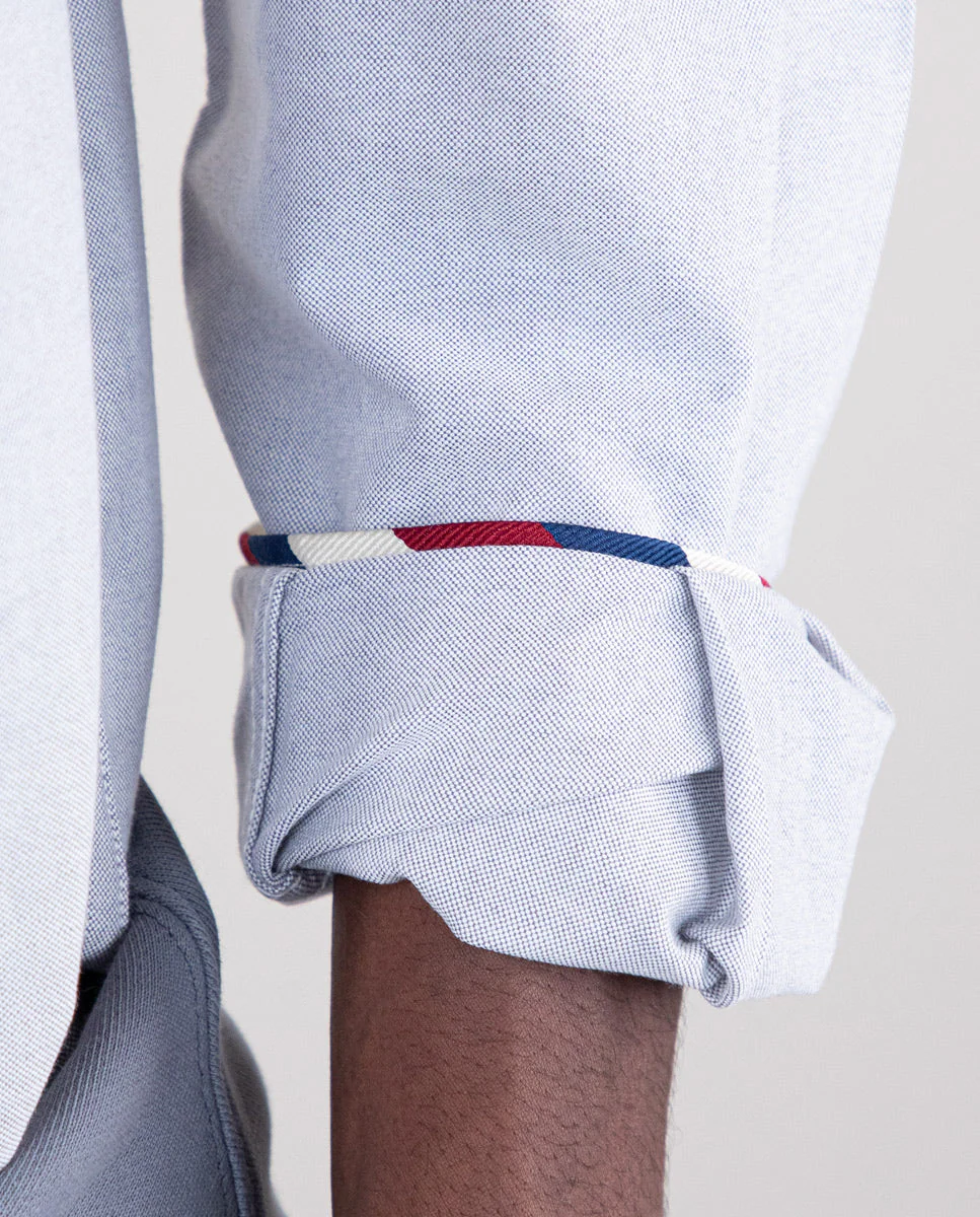 Camisa Oxford Liso Gris - Imagen 5