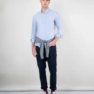 Camisa Oxford Liso Marino