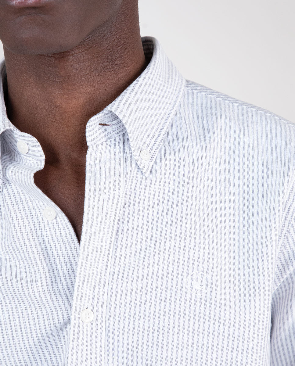 Camisa Oxford Yale Gris - Imagen 6