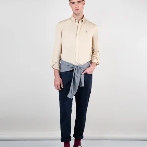 Camisa Algodón Garment Dyed Beige