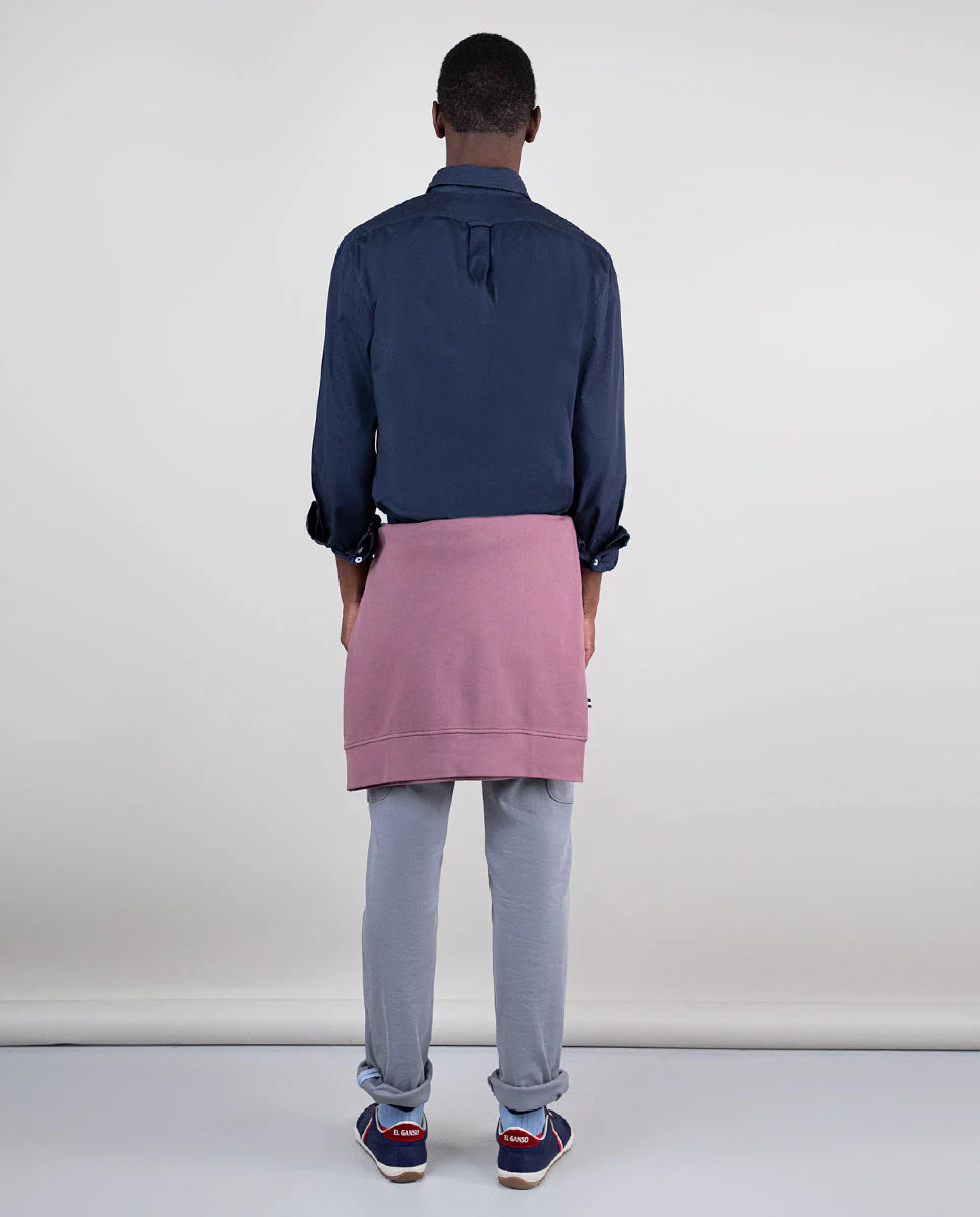 Camisa Algodón Garment Dyed Marino - Imagen 3