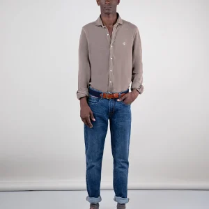 Camisa Punto Piqué Tostado