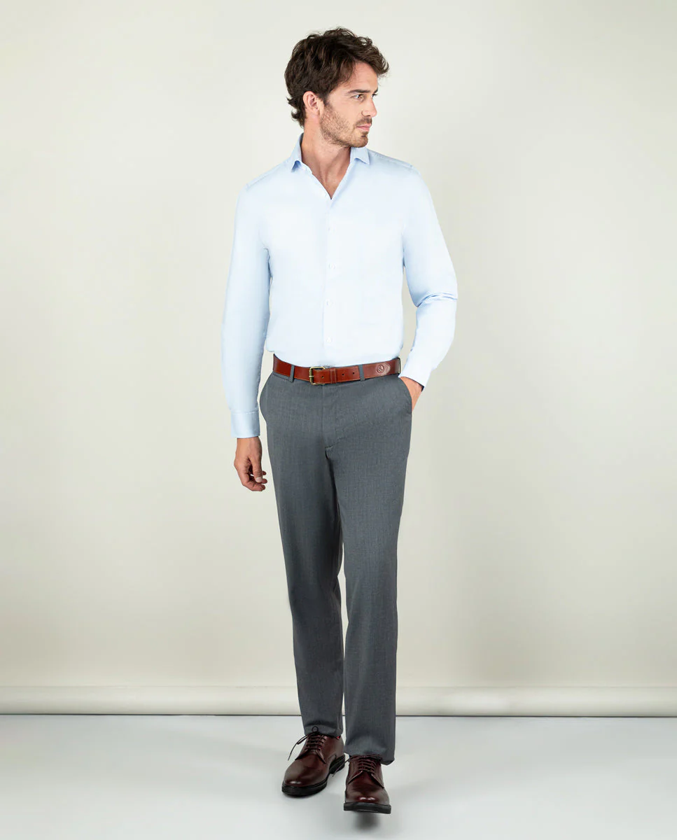 Camisa Vestir Royal Oxford Celeste - Imagen 4
