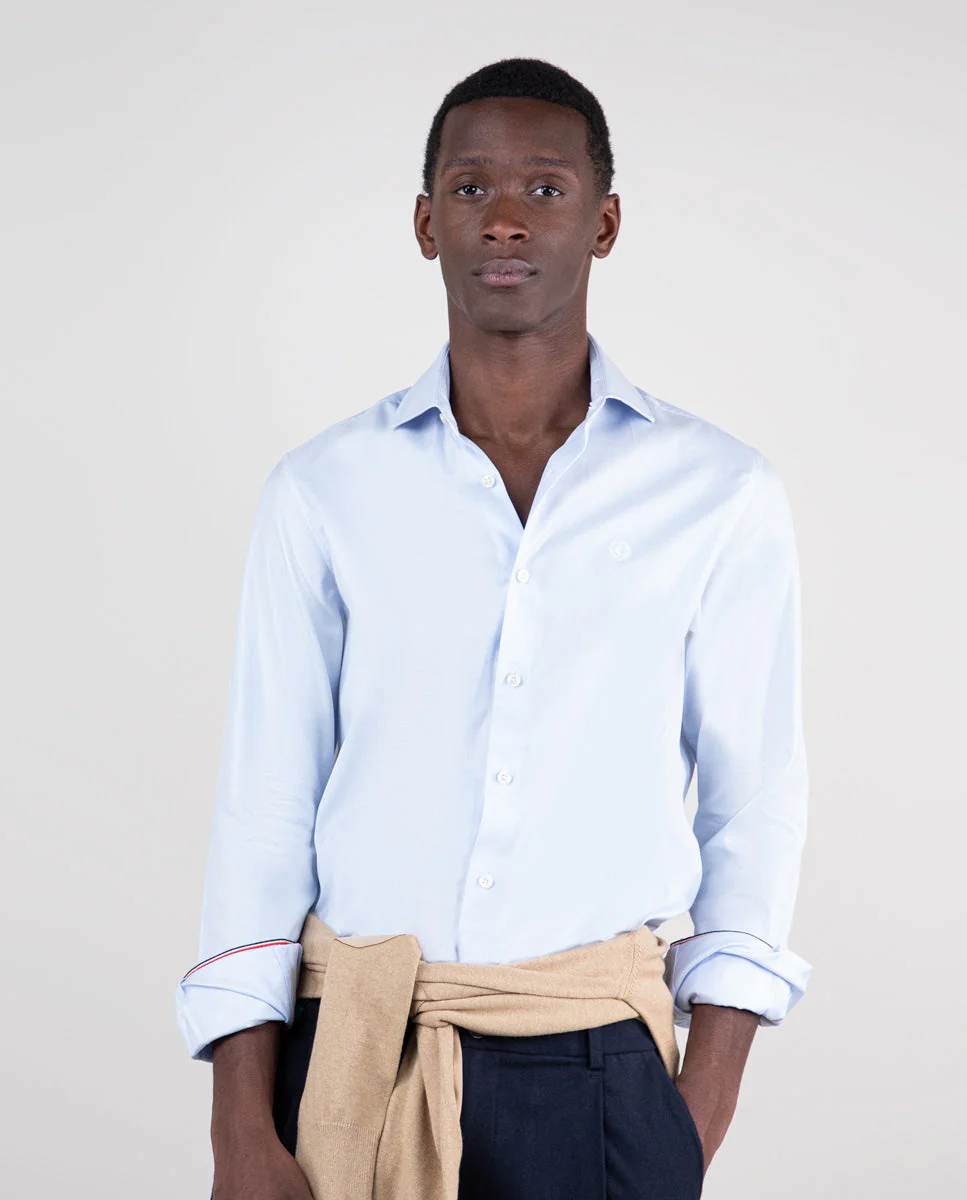 Camisa Sarga Celeste - Imagen 5