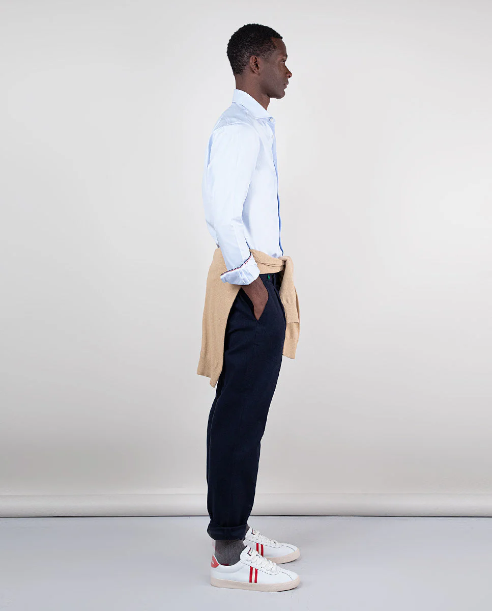 Camisa Sarga Celeste